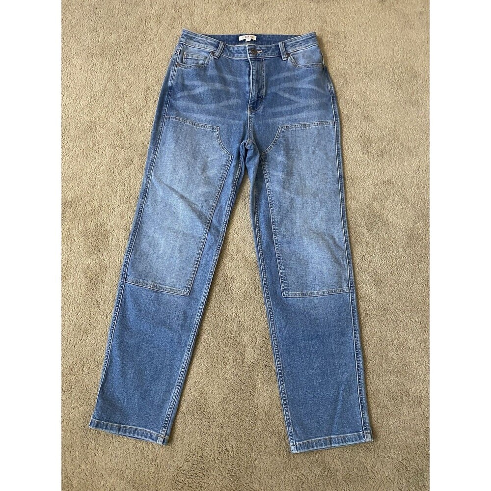 Molly Yeh Double Knee Patch Farmcore Jeans Women’s Size 6